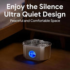 Cat Water Fountain Stainless Steel - 2.2L/74oz Cat Drinking Fountain | Pet Water Fountain for Cats Inside - Ultra Quiet Pet Watering Dispenser - for Small Animals