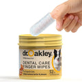 Dr. Oakley Dog Dental Wipes Finger Dental Care - Chicken Flavor | Teeth Cleaner, Plaque Remover