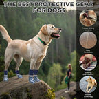 EXPAWLORER Dog Socks to Prevent Licking and Slipping, Summer Dog Shoes for Hot Pavement, Paw Protectors for Hardwood Floors Anti-Slip, Dog Booties for Small Medium Large Senior Dogs, Navy Blue XL