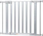 Safety 1st Walk Through Baby Gate with Door, Adjustable Pressure Mount Lift, Dog Gates, Fits 29"-38" Wide, 1-Pack, Silver