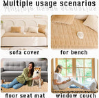 Mitid Sofa Cover Fuzzy Couch Cover for Pet, Couch Covers for Dogs Pets Mat | Washable Non-Slip Sofa Slipcover Cushion Protector Pets Friendly Mat, Dog Couch Cover, Square Couch Covers for Dogs Non Skid