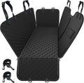 Mancro Dog Car Seat Cover, Waterproof Dog Hammock for Car, Black All | 600D Heavy Duty, Scratch-Resistant Back Seat Pet Cover for Dogs with PVE Nonslip Underside, Fits for Sedan, Trucks and SUVs