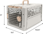 SportPet Designs Collapsible X-Small Pet Travel Carrier (Tan), Hard-Sided Kennel for Small Dogs, Puppies, Cats, Kittens, Animals up to 20lbs, Washable Home & Outdoor Pet Crate, 19.6"L x 13.5"W x 12"H