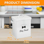 Pet Treat and Food Storage Tin with Lid - 5lbs Capacity - Serving Scoop Included … -DOG