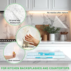 Shackcom 2 Rolls 23.6in X 32.8ft Clear Contact Paper Roll Self-Adhesive Kitchen Backsplash Wall Protector - Used as Shelf Drawer Liner, Whiteboard, Wallpaper, Cat Dog Scratch Protector