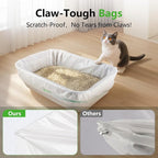 40 Count Cat litter Box Liners, 36" x 16" Large Extra Durable Heavy Duty Litter Pan Liner Bags with Drawstring Pre-Separated for Pet Kitty Litter Box Tray,Unscented