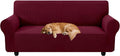 XINEAGE Stretch 3 Seater Slipcover, Non-Slip Pet Couch Cover,Wine Red | Washable Furniture Protector, Elastic Bottom, Dogs & Cats Friendly, Scratch-resistant, Fast Setup, High Elasticity