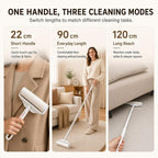 Large Lint Roller Pet Hair Remover, Long Handle Floor Roller, 6 Refills 600 Sheets | Switch from 8.7 in handheld control to 47.2 in reach for carpets, couches, cars, and narrow spaces under beds and sofas.