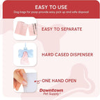 Downtown Pet Supply Scented Poop Bags for Dogs with Dispenser, 180 Count - Leak-Proof Dog Waste Bags and Bone-Shaped Dog Poop Bags Holder for Leash - Lavender Scented, 12.5" x 8.5"