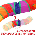 Pet Cat Tunnel, S-Shape Tunnels for Indoor Cats, Collapsible Pet Tunnel for Kitten, Puppy, Rabbit, 25cm-Wide Tunnels, Durable & Breathable, with Peek Hole Toy Ball