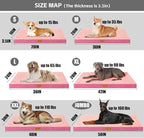 Patas Lague Orthopedic Large Dog Bed Washable Pet Crate Mat 56''X40'' Pink | Egg-Crate Foam Dog Couch For Large Sized Dogs, Waterproof Removable Cover, Soft Pet Bed With Nonskid Bottom