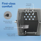 Petmate Sky Kennel For Air and Travel Airline Compliant Dog Crate for Smaller Dog Breeds or Pets up to 15 lbs, Heavy Duty Dog Kennel, Made in the USA- 21" L | Travel carrier made in USA, durable hard shell, secure door, great for air and road trips, sa...