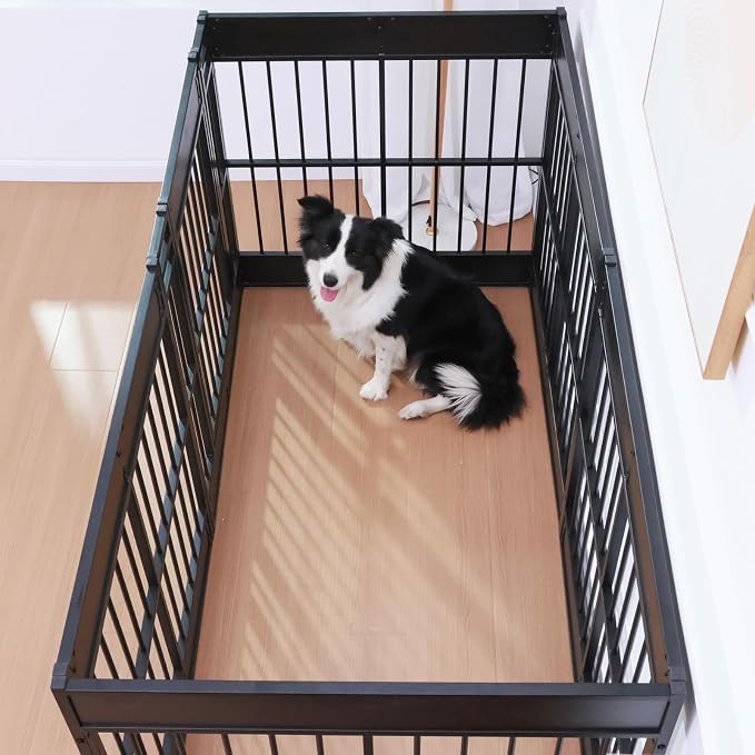 Dog Playpen, 35.4" Height Dog Pen Indoor, Heavy Duty, Safe and Sturdy, Furniture Style Puppy Pen