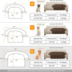 GGIB Calming Dog Bed Fluffy Plush Dog Mat for Furniture Protector with Removable Washable Cover for Large Medium Small Dogs and Cats (Extra Large (53x39.3x6), Coffee)