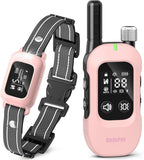 2-in-1 Dog Bark Collar & Training Collar with Remote, 4500FT Range | Shock Collar with Automatic Anti-Bark Control, IPX8 Waterproof Receiver, LED Light, and Adjustable Fit for All Breed