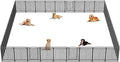 40 Inch Dog Playpen Outdoor, 36 Panels Puppy Playpen Heavy Duty Dog Play Pen Indoors, Rust Resistant Dog Pen for Large/Medium/Small Dogs, Dog Fence for RV Camping