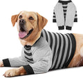 FUAMEY Dog Recovery Sleeve with Elbow Protector, Black Stripes, 3XL | Anti Licking Joints,Pet Long Sleeve Suit Protecting Dog's Front Leg Arm Wounds Cover Skin Conditions,Alternative to E-Collar