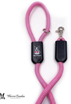 Warren London Climbing Rope Dog Leash – 5 ft Tough-Love Rope Lead w/Soft Grip & Locking Clip | Hot-Pink Statement Leash for Stylish Dogs & Puppy Training