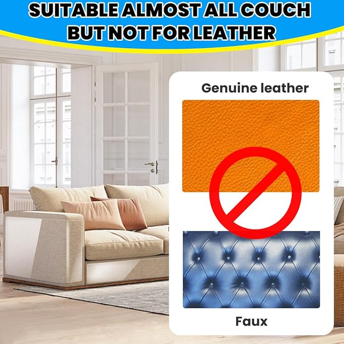Cat Scratch Furniture Protector: Cat Anti Scratch Tape - Door Protector from Dog Scratching - Clear Training Self Adhesive Tape for Carpet, Sofa, Couch, Door (118in x 11.8in)