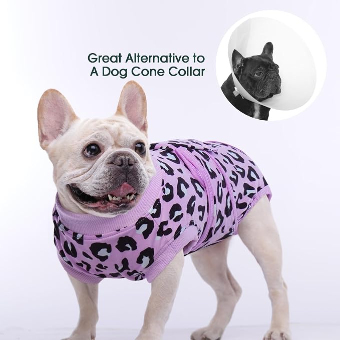 Kuoser Dog Recovery Suit After Surgery, Spay Neuter Surgical Suit for Dogs | Post Surgery Anti-Licking Dog Onesie Protects Wounds and Incisions, E-Collar & Cone Alternative Bodysuit for Female Male Dogs