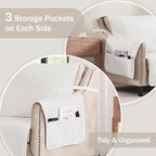 Quilted Recliner Chair Covers, Soft Lazy Boy Chair Covers, Water-Repellent Large Recliner Covers, Pet Friendly Chair Cover for Dogs Cats, Washable Sofa Cover (Recliner 30", Arctic White)