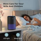 AROEVE Air Purifiers for Bedroom with Sleep Mode Speed Control-MK01A(Black) | Energy Star Efficiency, Meet Global Recycled Standard, 360-Degree Air Inlets, 22dB Noise Level, Aromatherapy Function