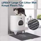 UPSKY Large Cat Litter Mat 31" x 24 Waterproof and Washable, Soft on Paws | Litter Catcher Pad, Cat Litter Trapping Mat, Scatter Control, Fits Most Litter Boxes, Use for Dogs & Cats, Black