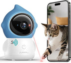 ZUMIMALL Pet Camera with Laser Toy, 2K WiFi Dog Cat Camera with Phone App | Features auto tracking, AI/PIR smart pet detection, 2-way talk, privacy protection, 2k camera with laser, Supports Alexa