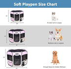 JESPET Pet Dog Playpens 36", 45" & 61" Portable Soft Dog Exercise Pen Kennel with Carry Bag for Puppy Cats Kittens Rabbits, Indoor/Outdoor Use