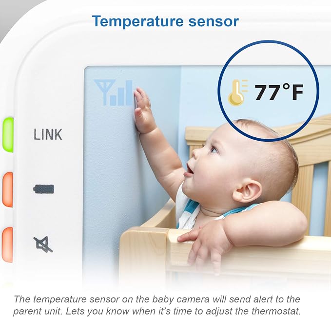 VTech VM3252 No WiFi Video Baby Monitor, 2.8" Screen