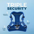 Voyager Step-in Flex Adjustable Dog Harness - Royal Blue, X-Large | 23 - 28" in Chest, Fully Adjustable, Reflective Bands, All Weather Breathable Air Mesh, Lightweight, Fast Drying