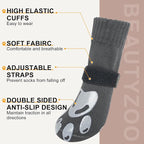 BEAUTYZOO Dog Socks, Non Slip Dog Socks to Prevent Licking Paws -Dog Shoes for Hot/Cold Pavement, Dogs Boots & Paw Protectors, Doggie Booties for Hardwood Floors, Small Medium Large Senior Dogs