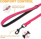 BEAUTYZOO Dog Leash 6 Pack, 5FT Pet Leash with Reflective Thread, Soft Padded Handle Thick Lead Leashes for Large Medium Dogs Small Puppy