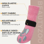 BEAUTYZOO Dog Socks, Non Slip Dog Socks to Prevent Licking Paws -Dog Shoes for Hot/Cold Pavement, Dogs Boots & Paw Protectors, Doggie Booties for Hardwood Floors, Small Medium Large Senior Dogs