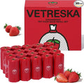 VETRESKA Strawberry Scented Dog Poop Bags, Leak Proof, 300 Counts | Extra Thick and Large Pet Waste Bags for Dogs Walking and Cat Litter, 20 Rolls