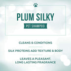 Nature's Specialties Plum Silky Ultra Concentrated Dog Shampoo Conditioner, Makes up to 3 Gallons, Natural Choice for Professional Pet Groomers, Silk Proteins, Made in USA, 16oz