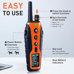 Dog Shock Collar with Flashing Light for Night Walks,4500FT Dog Training Collar Adjustable Pitch Beep(1-8), Vibration(1-16), Safe Shock(1-99), and Keypad Lock, Shock Collar for Dogs