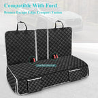 Dog Car Seat Cover for Ford Bronco Escape Edge Ecosport Back Seat Covers | for Ford Fusion 4 Door Backseat Rear Seat, Accessories, Waterproof Pet Bench Backseat Covers with Non-Slip Backing 2027