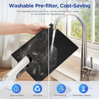 MOOKA Air Purifier for Home Bedroom Large Room 2200 Ft², True HEPA Filter | Washable Pre-Filter, Auto Mode, Quiet Sleep Mode, Air Quality Monitor, Air Cleaner for Pet Dust Smoke Pollen, KJ190H White