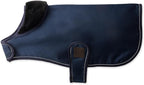 Pet Passion Breeze II - The Windbreaker, Water Resistant Pet Raincoat, Vegan Fur and Lined Pet Jacket for Small, Medium, Large Dogs, Navy, Large (40-60 lbs)