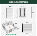 FXW Rollick Dog Playpen with RV Step Grid, 40" H, 16 Panels | Heavy-Duty & Easy setup Play Area, Helps Close Stair Gaps, Fits 32" RV Step Opening, For Medium & Large Dogs, Patented