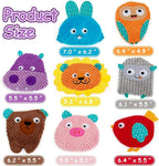 No Stuffing Dog Toys -8 Pack Squeaky Dog Crinkle Toys for Small Medium Dogs | Interactive Durable Plush Dog Toys,Cute Textured Animals Stuffless Pet Squeaky Toys for Puppy Teething Chewing