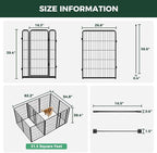 FXW Homeplus Indoor Dog Playpen with Divider Connectors, 40" H, 12 Panels | Calm Indoor Play Area, Two-Zone Layout, For Medium & Large Dogs, Patented