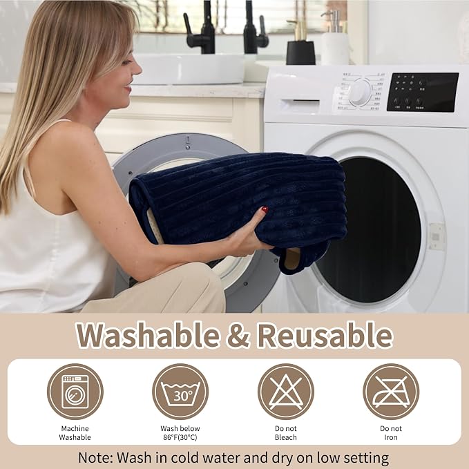 100% Waterproof Couch Covers for Sectional Sofa, Washable Couch Cover, L Shaped Couch Cover for Dogs, Non Slip 2 Pieces Sofa Cover Pet Friendly, 35"x63"+35"x70.9"-Navy Blue