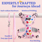 rabbitgoo Cat Harness and Leash Set, Escape Proof Vest, Purrty Pink | Soft Breathable Mesh, Easy Adjustable Fit, Snap Buckles, Sturdy Clip, Reflective Strips, for Average Cats Walks, S