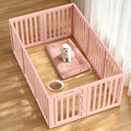 Dog Playpen, Clear Dog Pen, Dog Pen Indoor, Easy to Install and Remove Dog Play Pen, Puppy Playpen Suitable for Dogs, Cats,Dog Playpen Indoor (Pink,23.6 inch Height, 10 Panels)