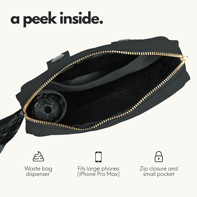 Hands Free Dog Leash with Treat Pouch - Waterproof Cross Body and Waist Leash for Dog Walking and Training with Poop Bag Holder - Cute Walking Accessories