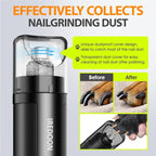 Dog Nail Grinder with 4 LED Lights, 3 Speeds Super Quiet for Pets | Low Vibration,Electric Pet Nail Grinder, Professional Painless Paw Grooming & Smoothing for Small to Large Dogs Cats(Black)