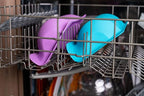 Fluff Trough Elevated Slow Feeder Dog Bowls | Slow Feeder Cat Bowl with Vet Approved & Non-Toxic Silicone Minimizes Neck Strain | Paced Eating Insert Designed for Flat-Faced Pets (Purple)