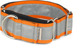 If It Barks - 1.5" Reflective Martingale Collar for Dogs - Adjustable - Made in USA - Strong, Durable, and Comfy - Ideal for Training - Suitable for Most Breeds - Large, Orange